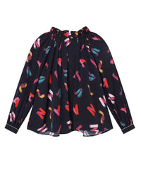 Blouse en twill - Bleu Amiral
