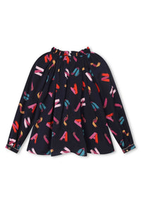 Blouse en twill - Bleu Amiral