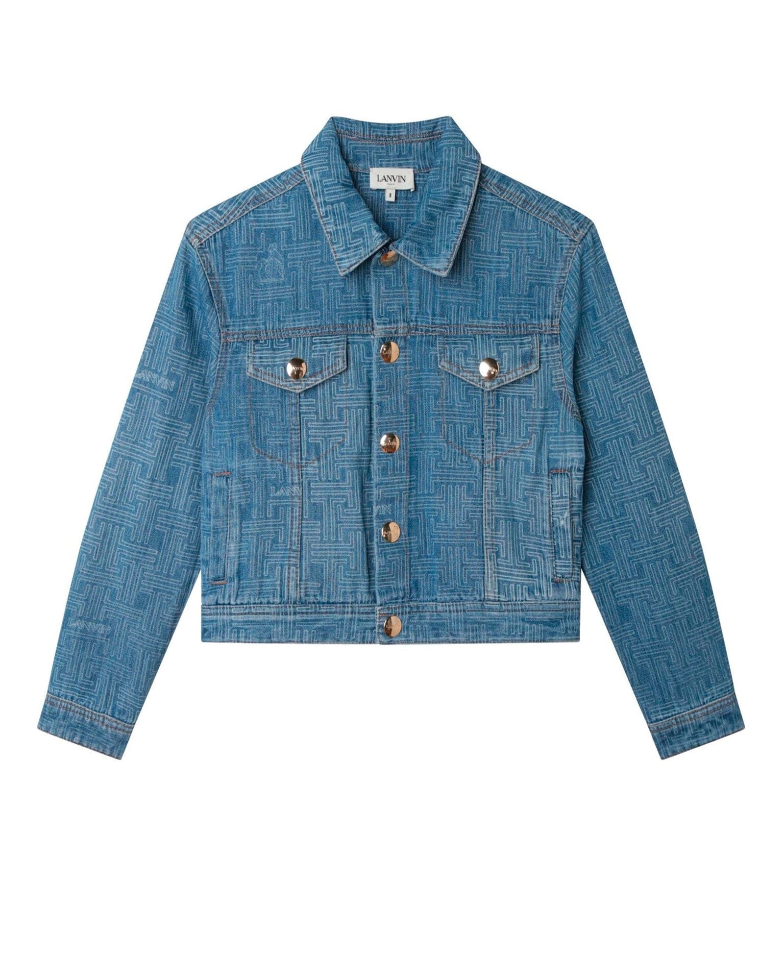 Veste en denim avec impression laser JL maze - Denim blue