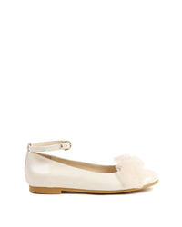 Ballerinas with leather bow - Offwhite