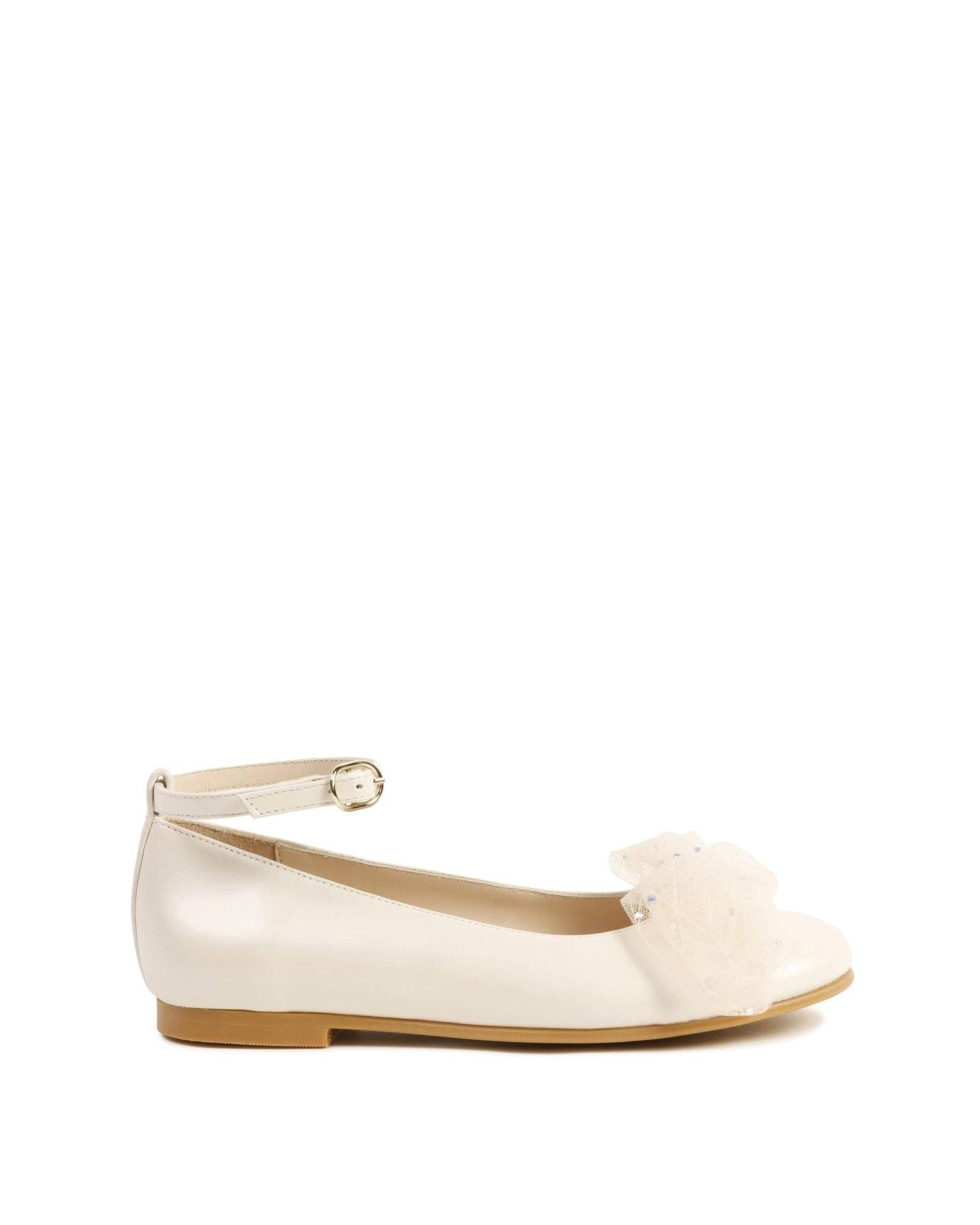 Ballerinas with leather bow - Offwhite