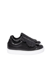 Low leather sneakers - Black