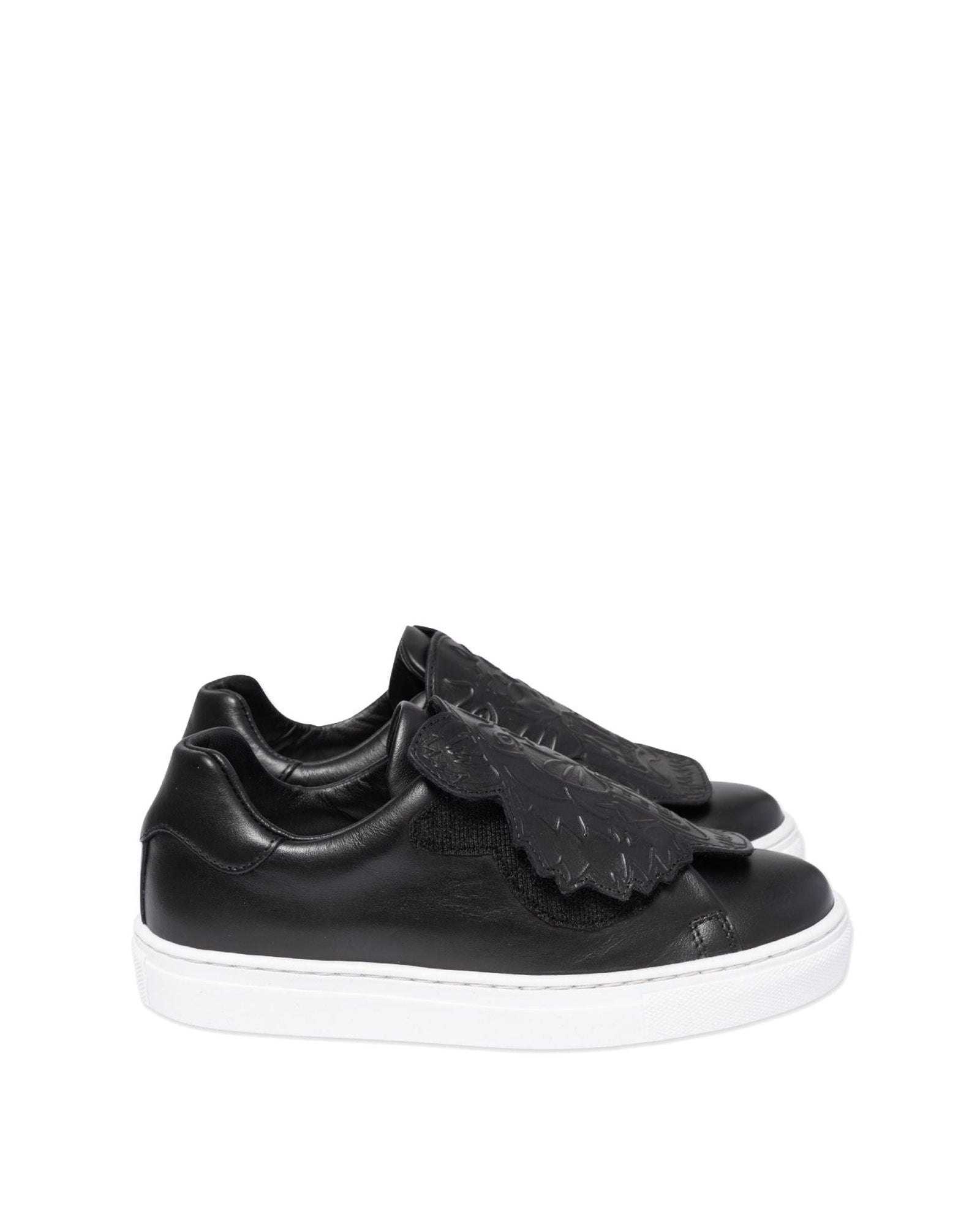 Low leather sneakers - Black