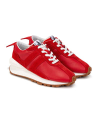 Baskets basses Bumper en cuir - Rouge Vif