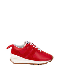 Baskets basses Bumper en cuir - Rouge Vif