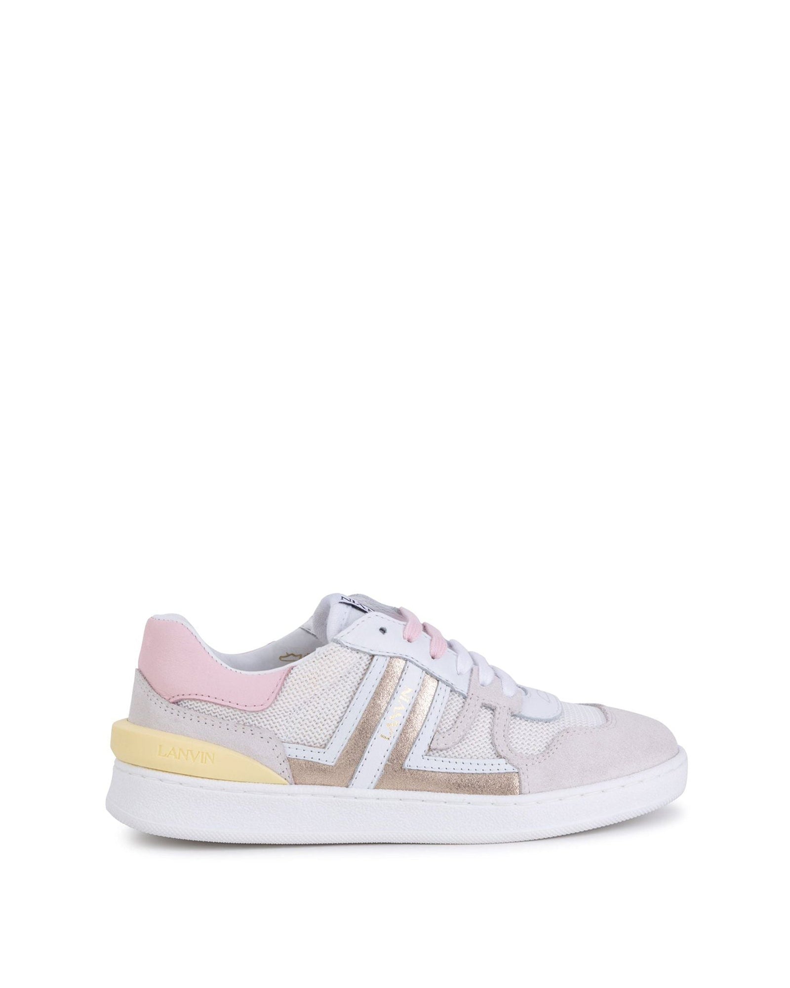 Baskets basses Mini-me Bumper en cuir - Blanc doré