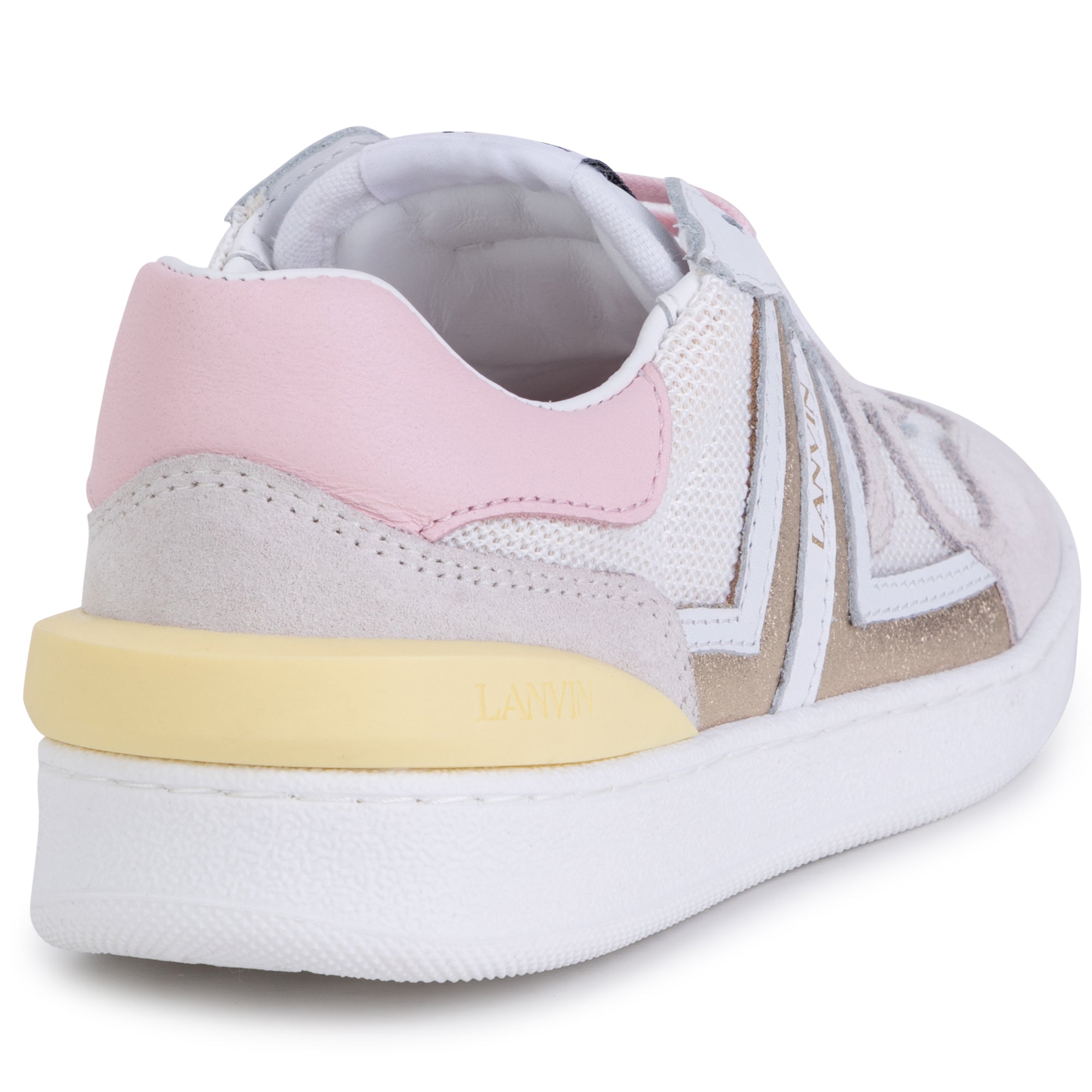 Baskets basses Mini-me Bumper en cuir - Blanc doré