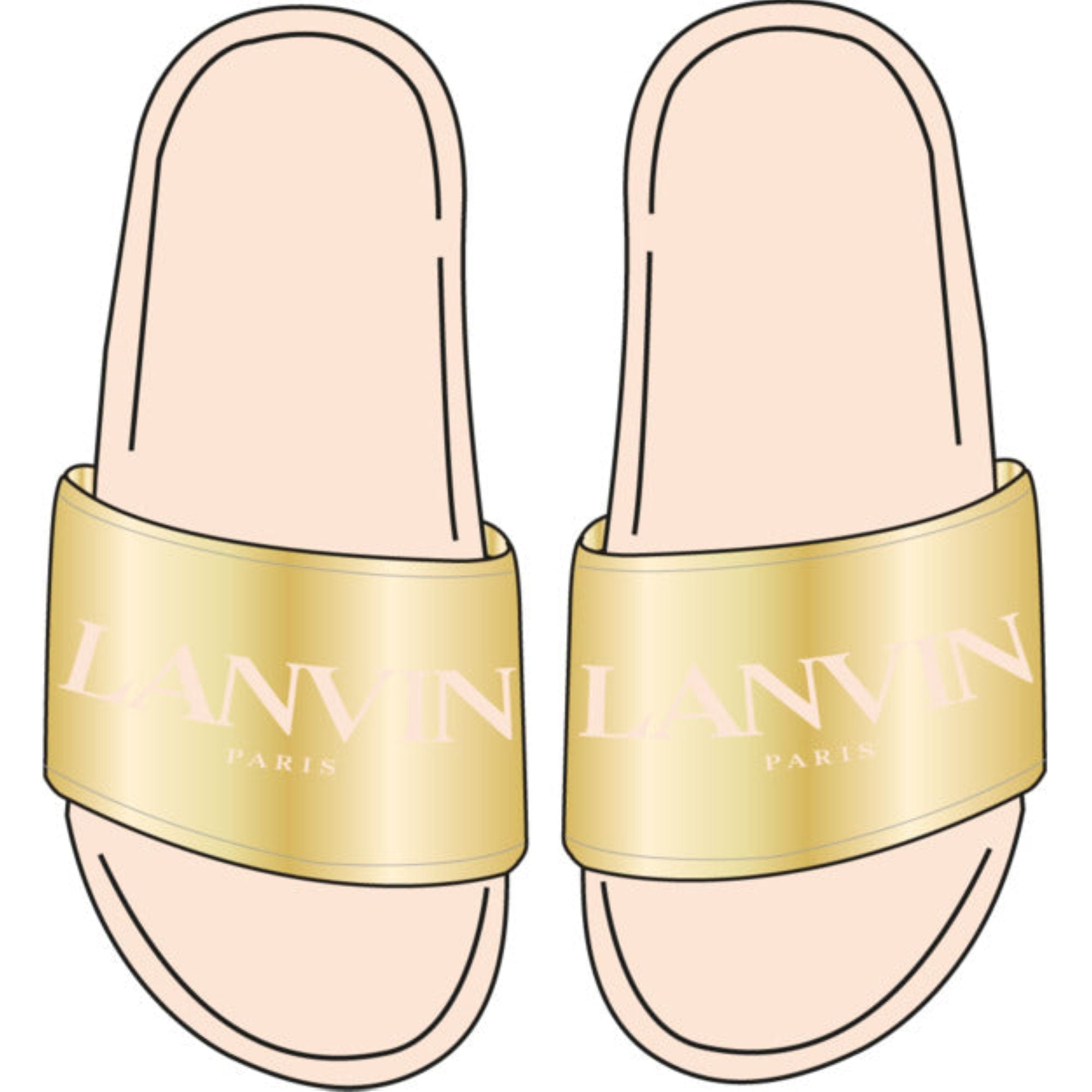 Bath mules with wide strap and logo - Frosted pink