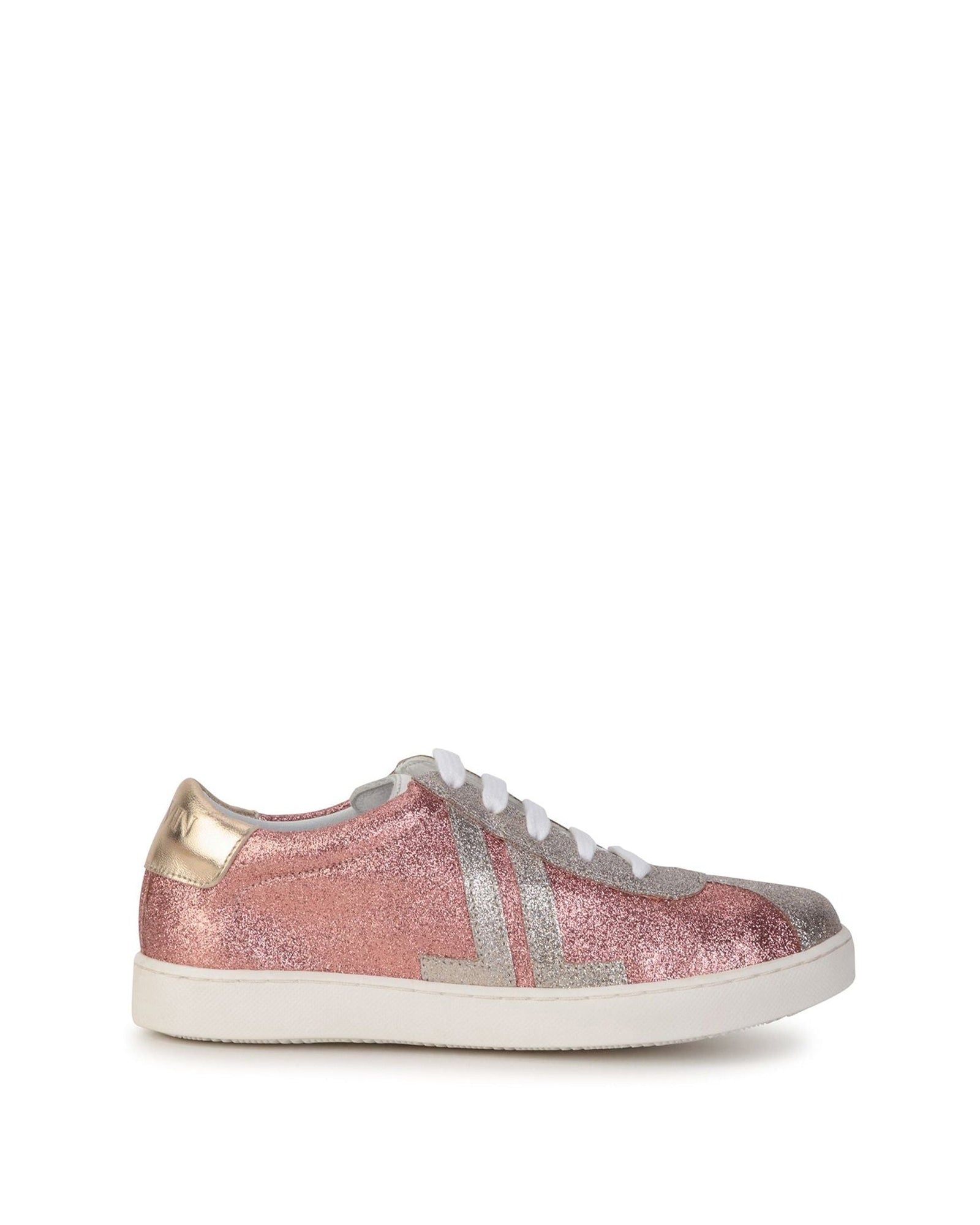 Glittery leather sneakers - Light gold