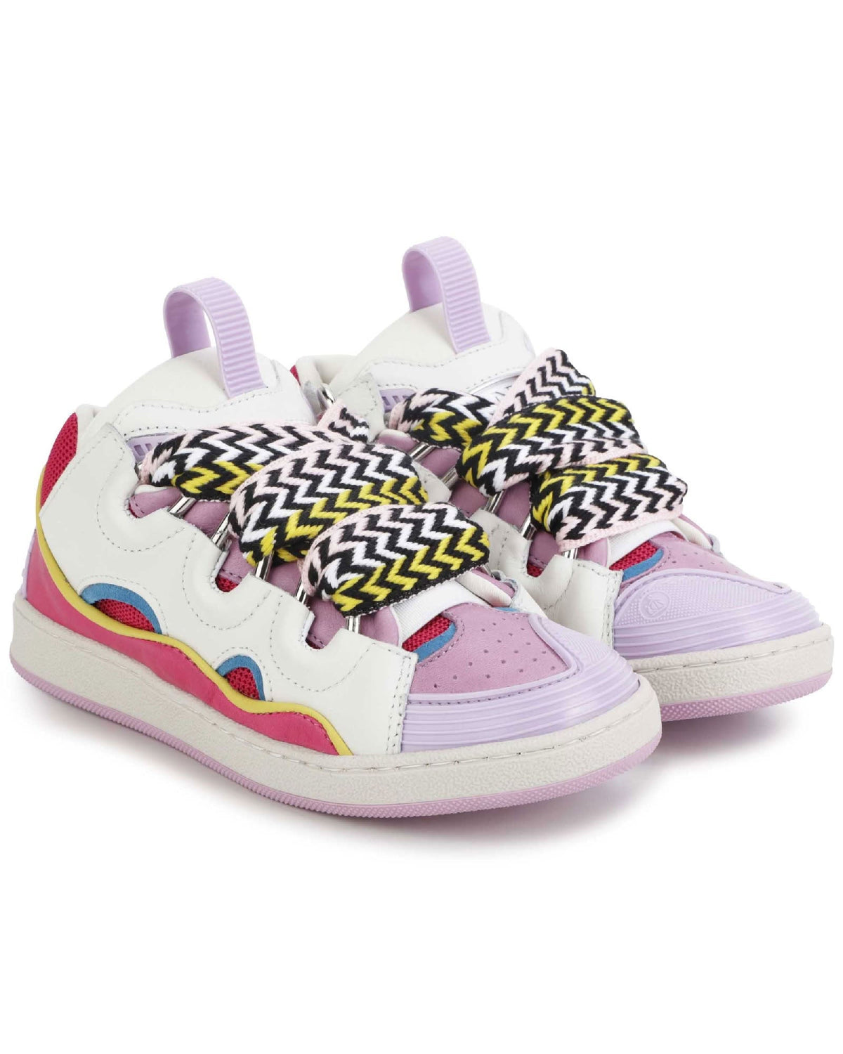 Baskets Curb Mini-me en cuir - Pivoine