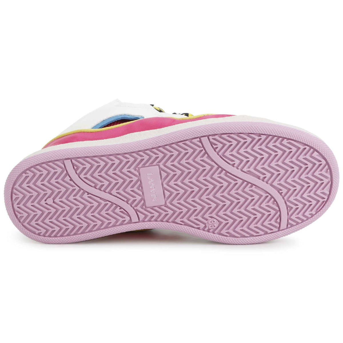 Baskets Curb Mini-me en cuir - Pivoine