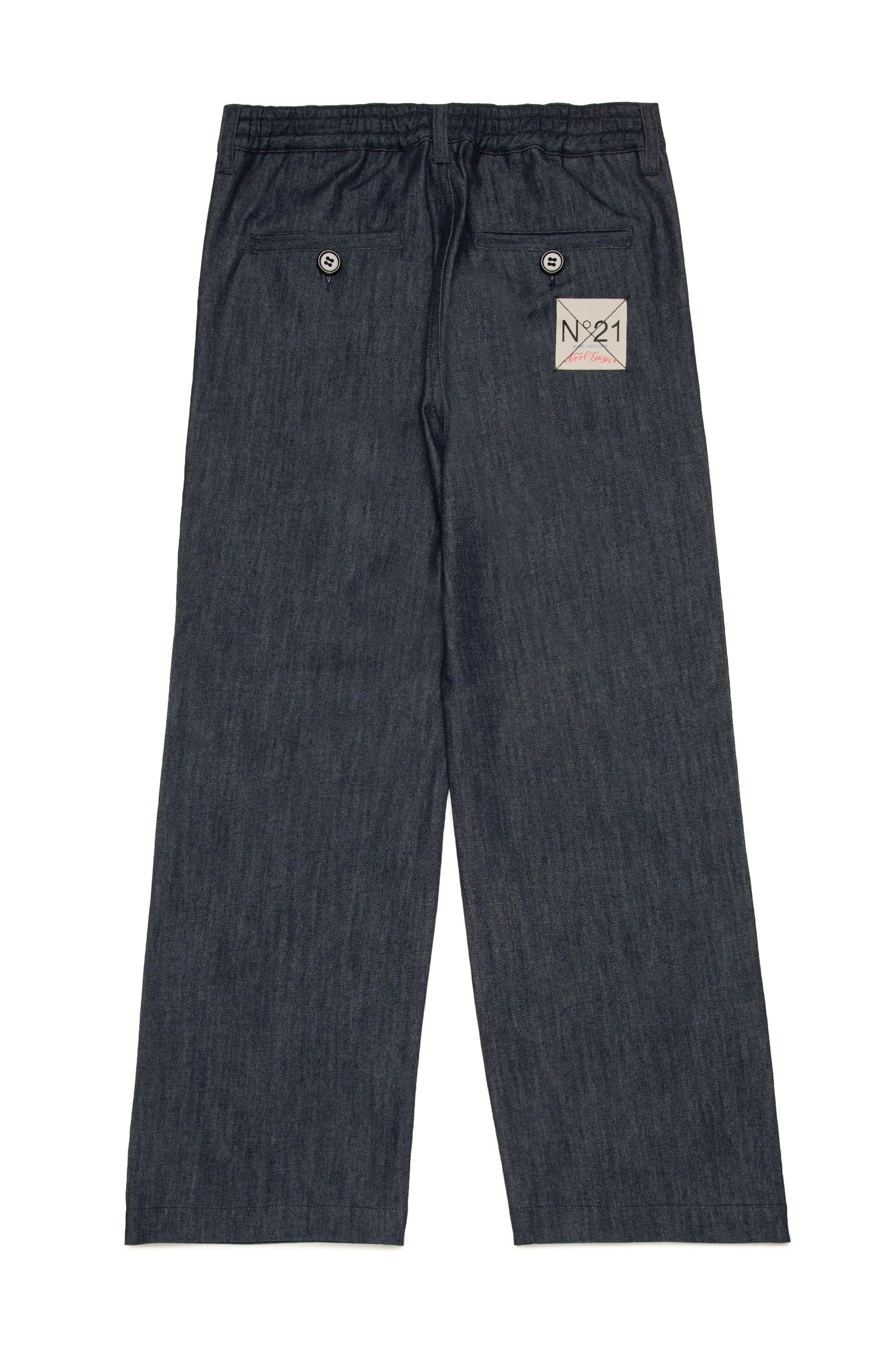Pantalon avec poches en denim - Blue Denim