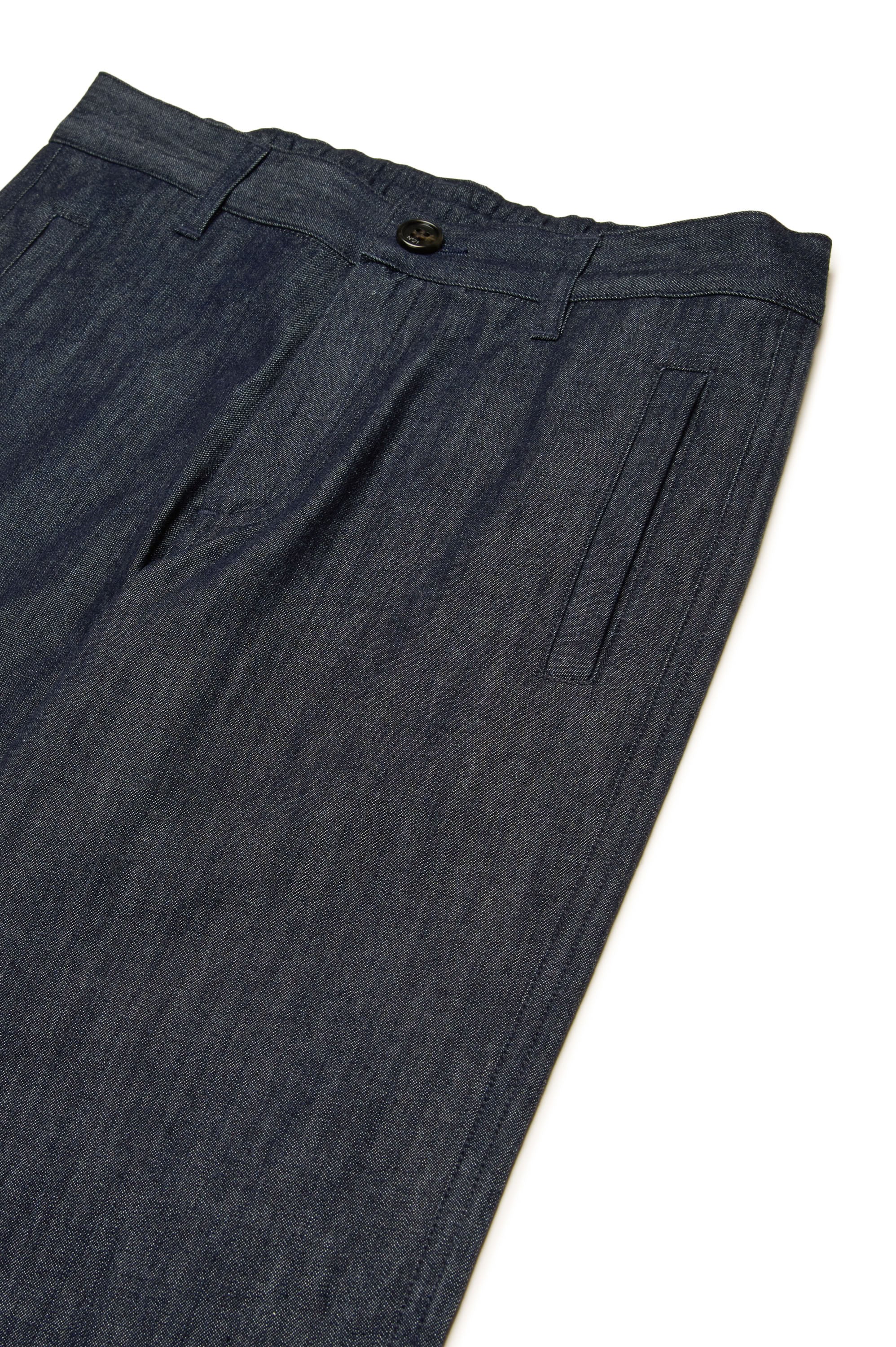 Pantalon avec poches en denim - Blue Denim