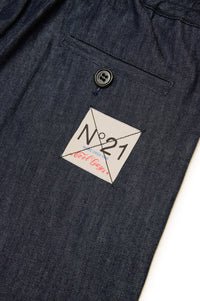 Pantalon avec poches en denim - Blue Denim