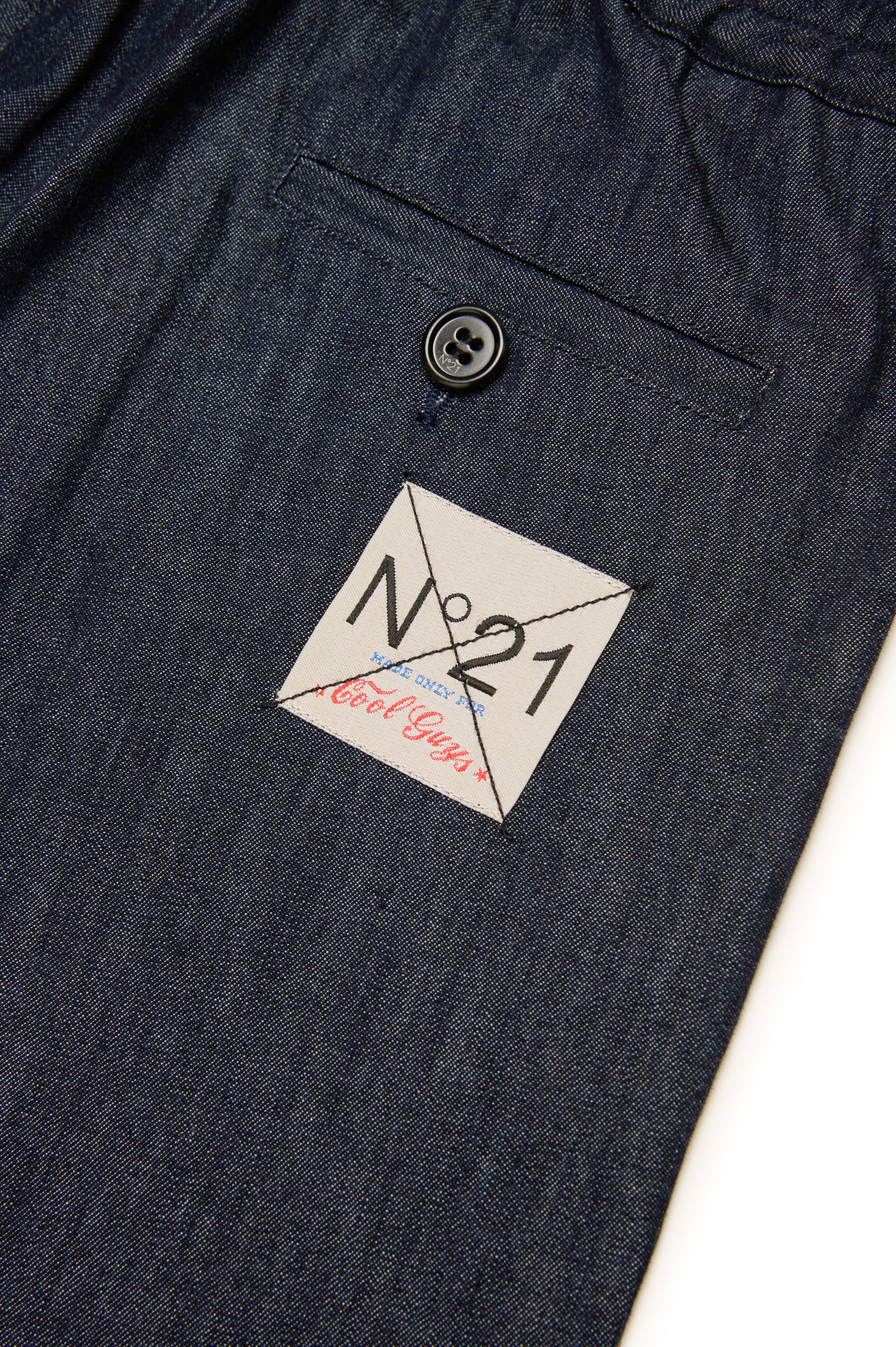 Pantalon avec poches en denim - Blue Denim