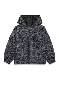 Windproof hooded jacket - Black