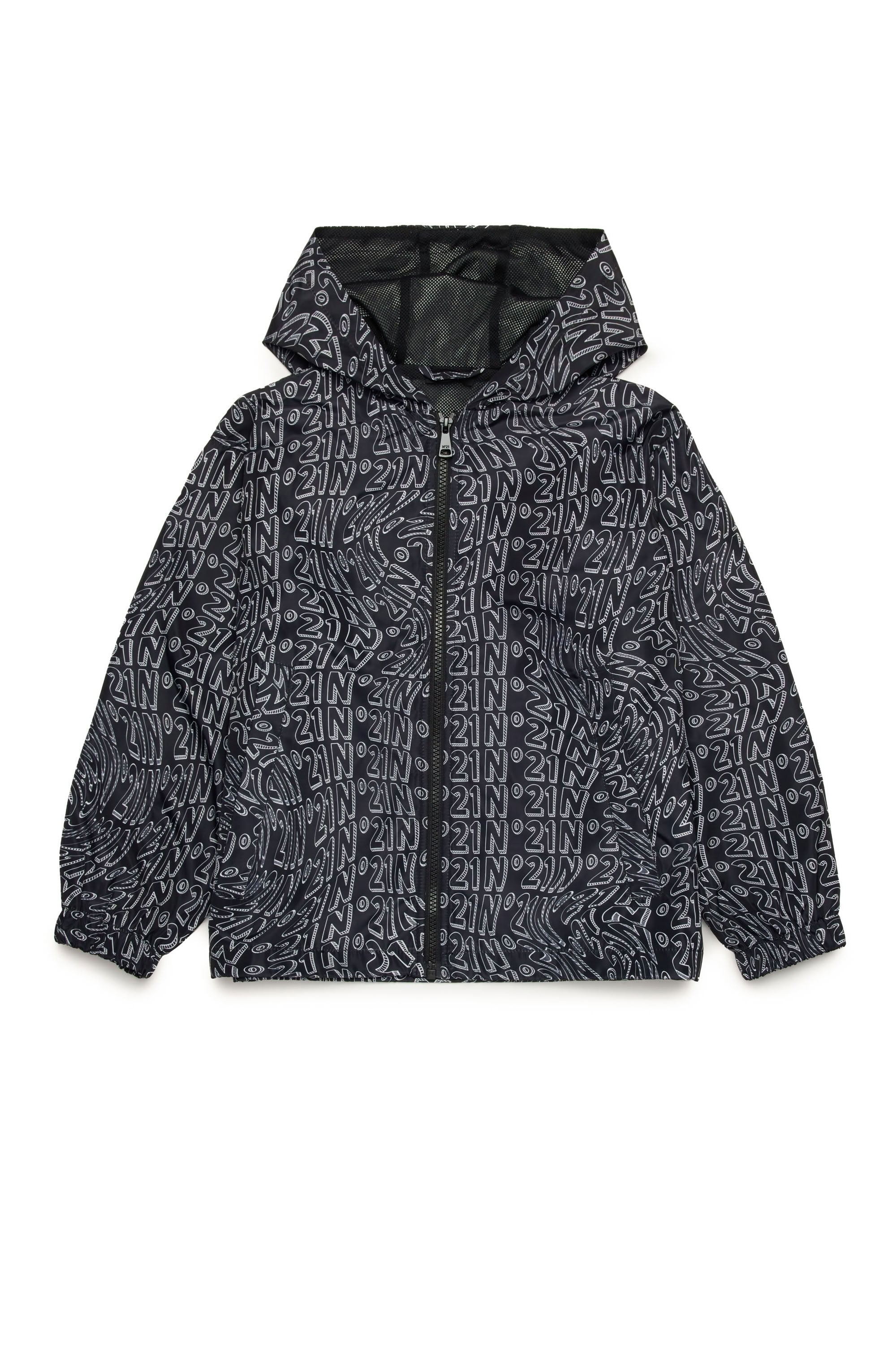 Windproof hooded jacket - Black