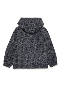 Windproof hooded jacket - Black