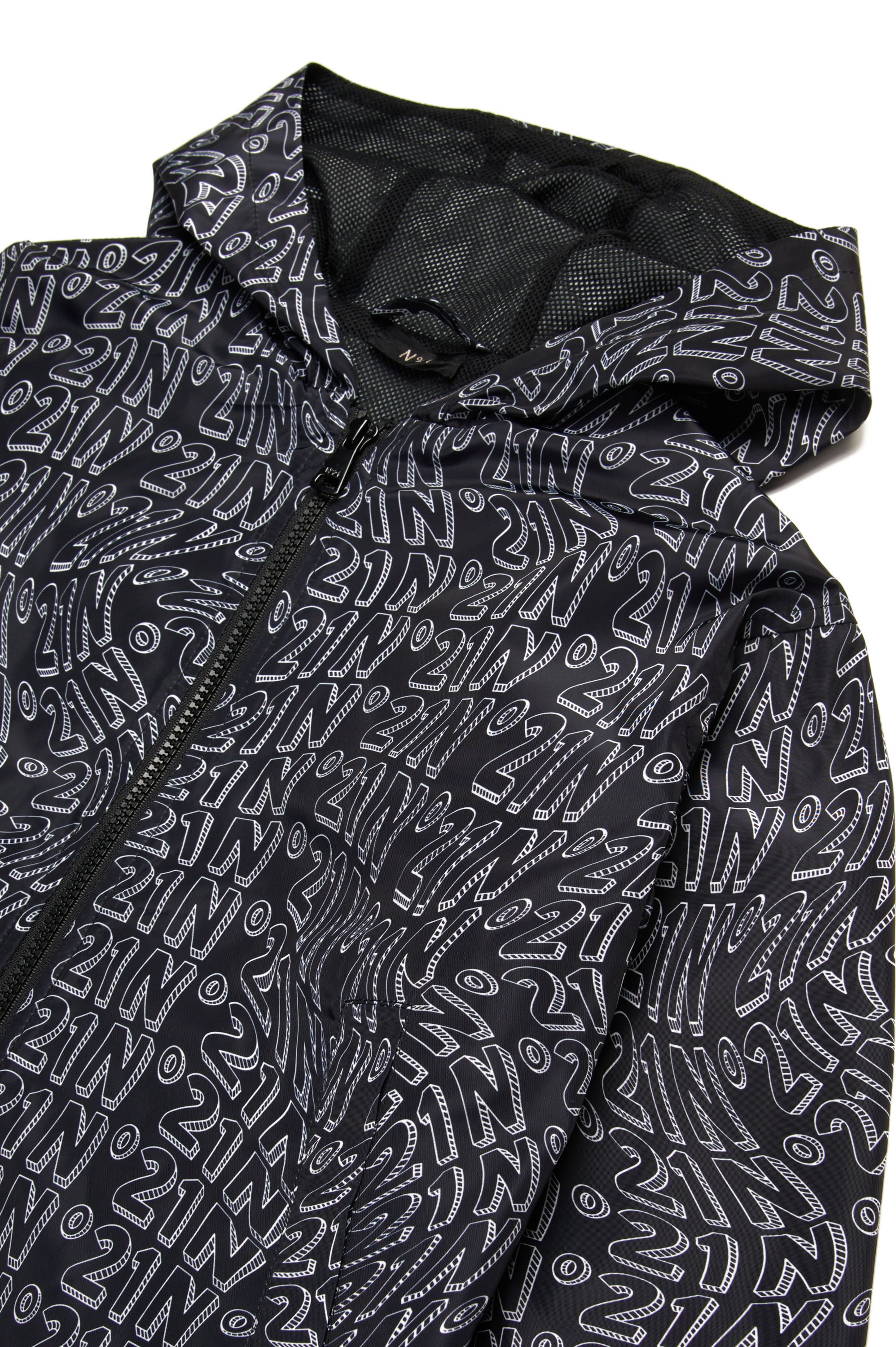 Windproof hooded jacket - Black