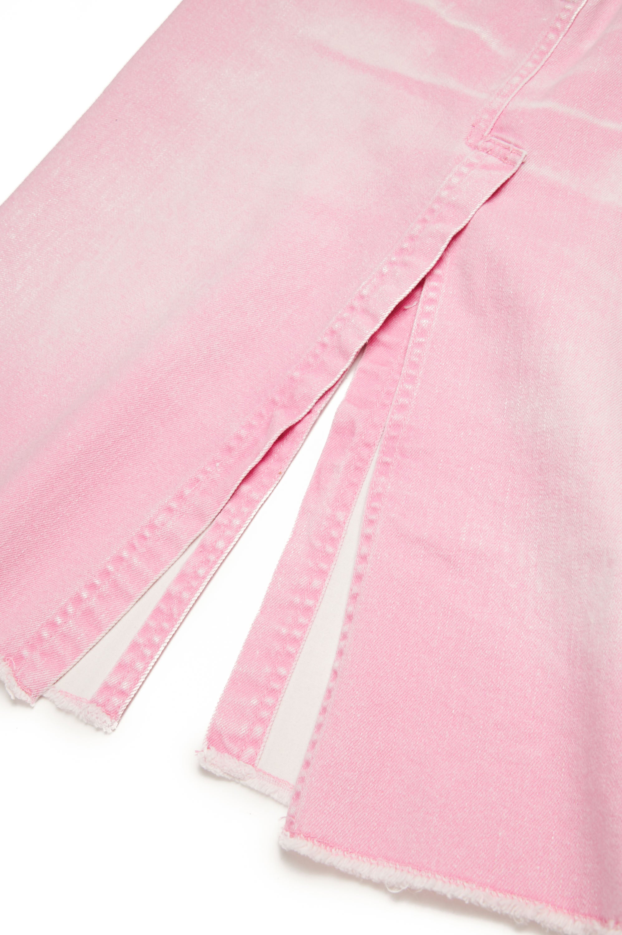 Jupe délavée à fente en denim - Big Babol