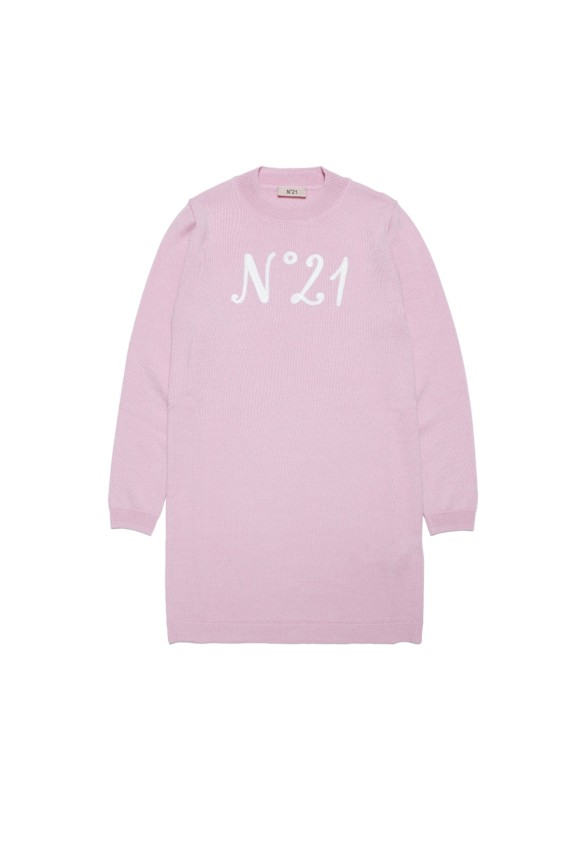 Dress with wool logo - New Candy Pink