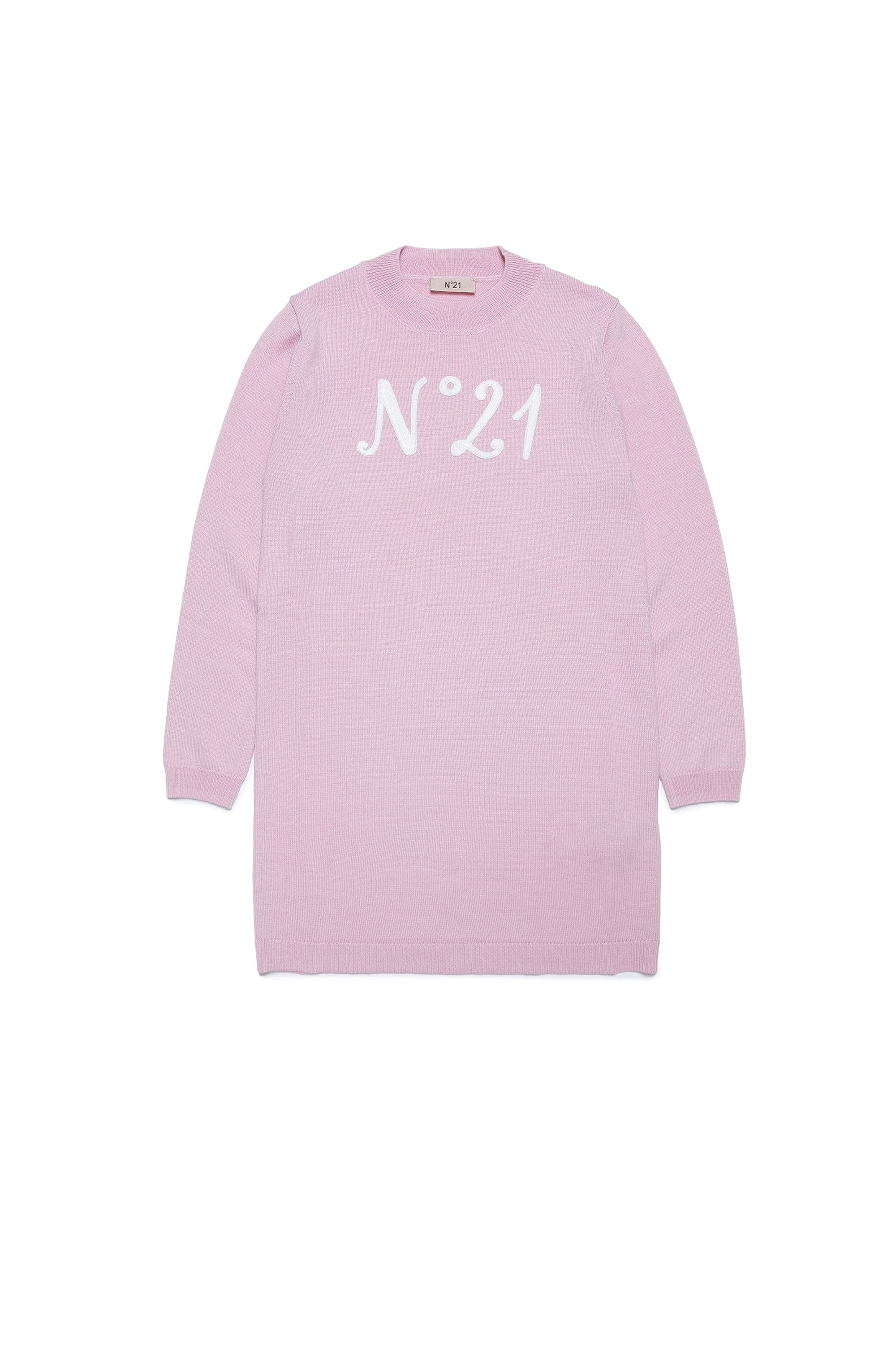 Dress with wool logo - New Candy Pink