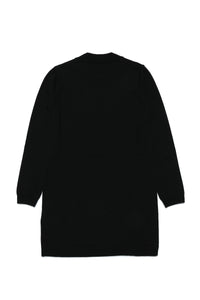Robe avec logo en laine - Black