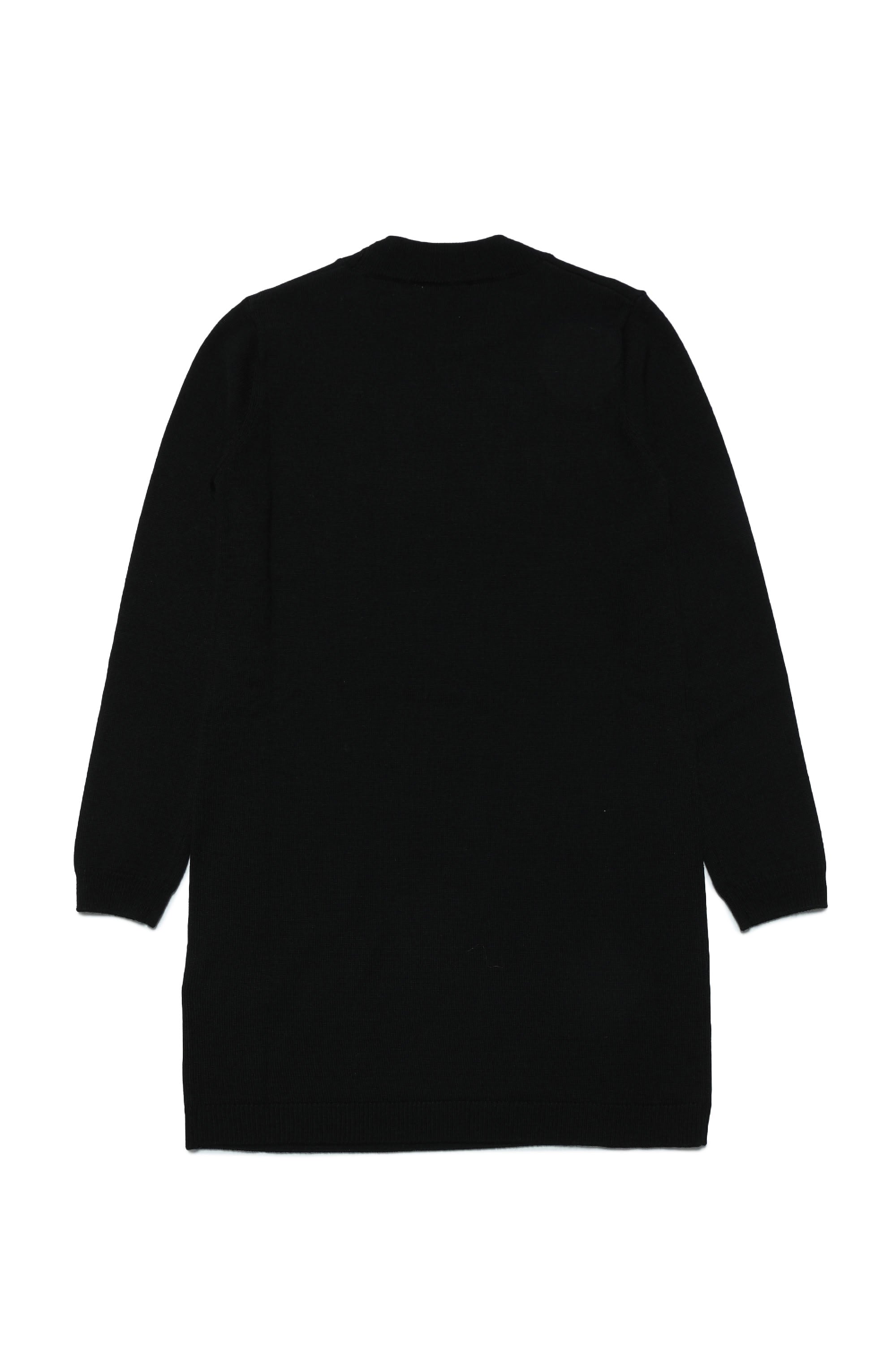 Robe avec logo en laine - Black