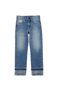 Washed denim trousers - Blue Denim