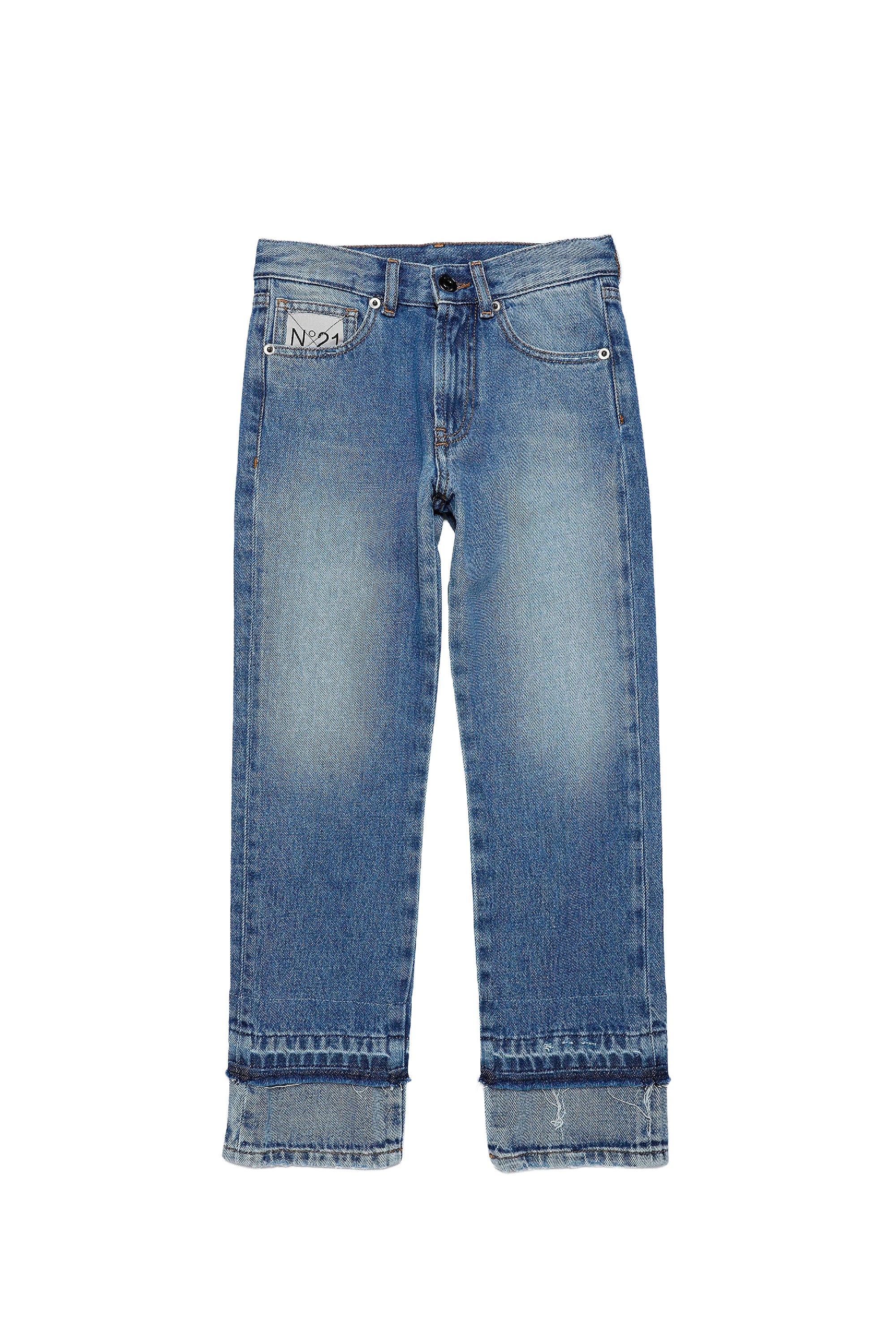 Washed denim trousers - Blue Denim