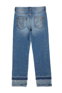 Washed denim trousers - Blue Denim