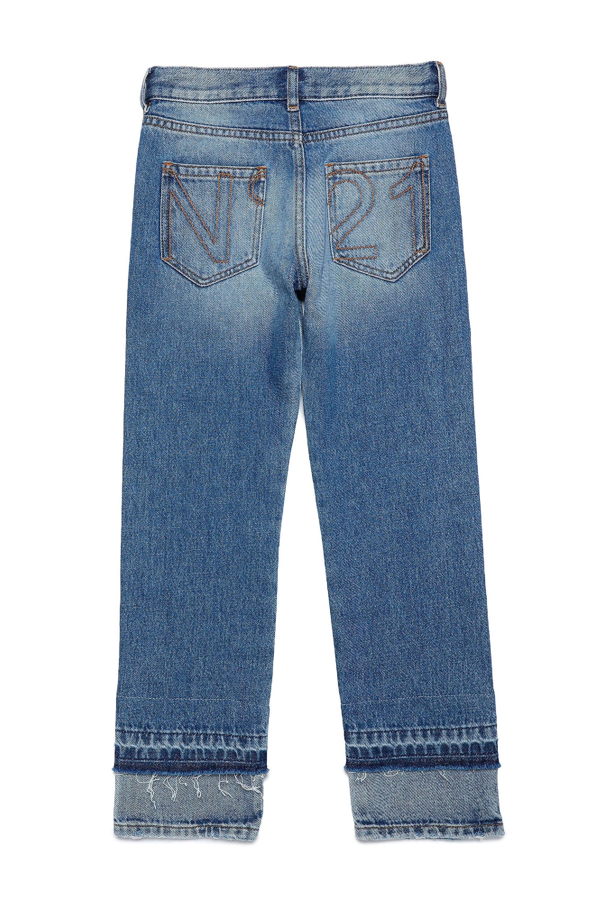 Washed denim trousers - Blue Denim