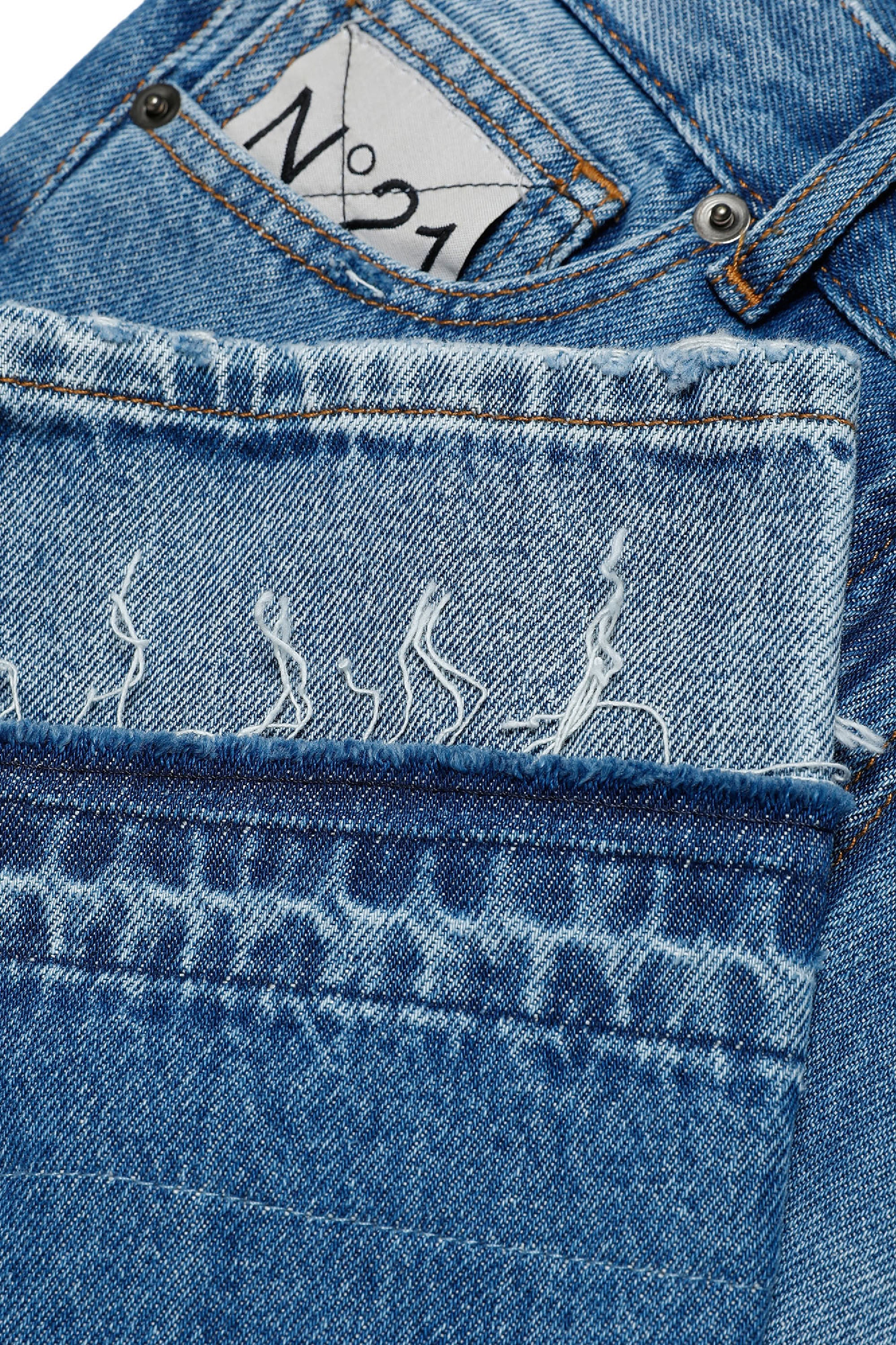Washed denim trousers - Blue Denim
