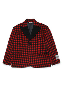 Check jacket - Tomato Red