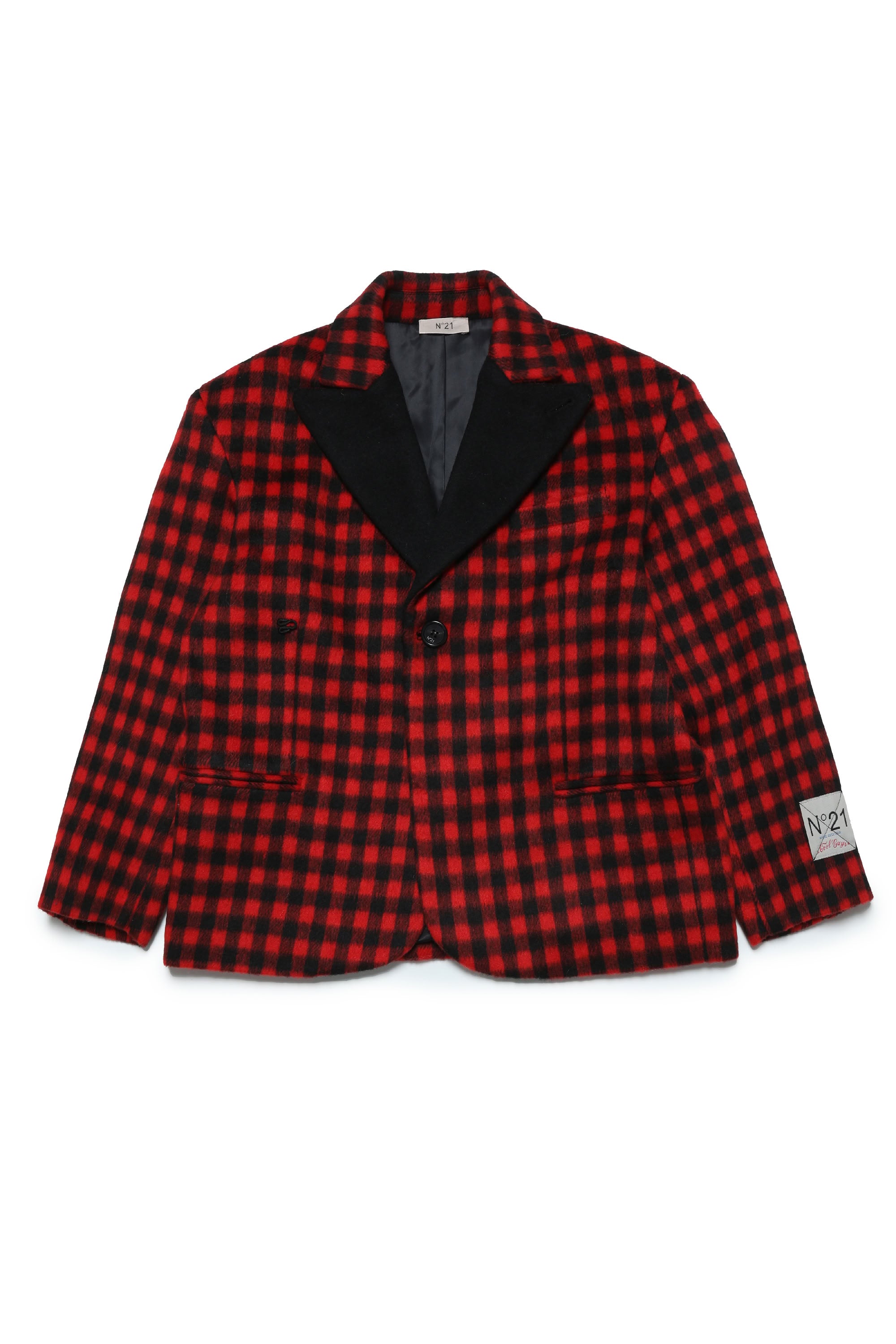 Check jacket - Tomato Red