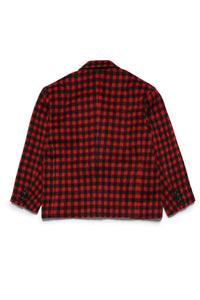 Check jacket - Tomato Red
