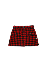 Checked skirt - Tomato Red