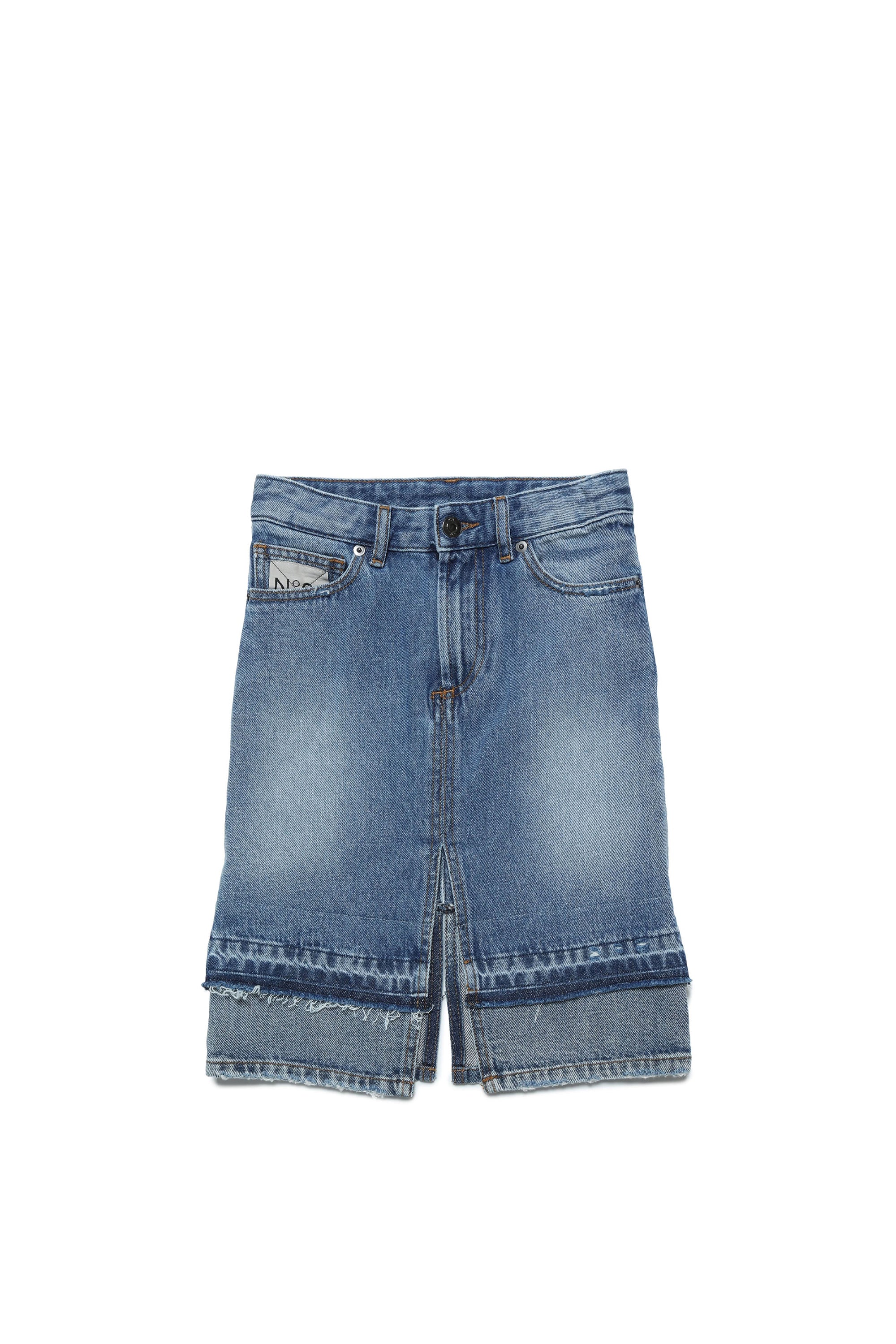 Jupe délavée en denim - Blue Denim