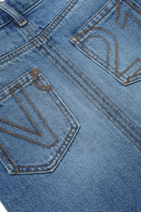 Jupe délavée en denim - Blue Denim