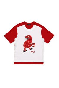 Printed T-shirt - Tomato Red
