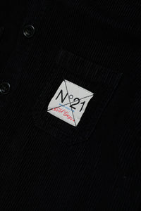 Buttoned hooded jacket - Black