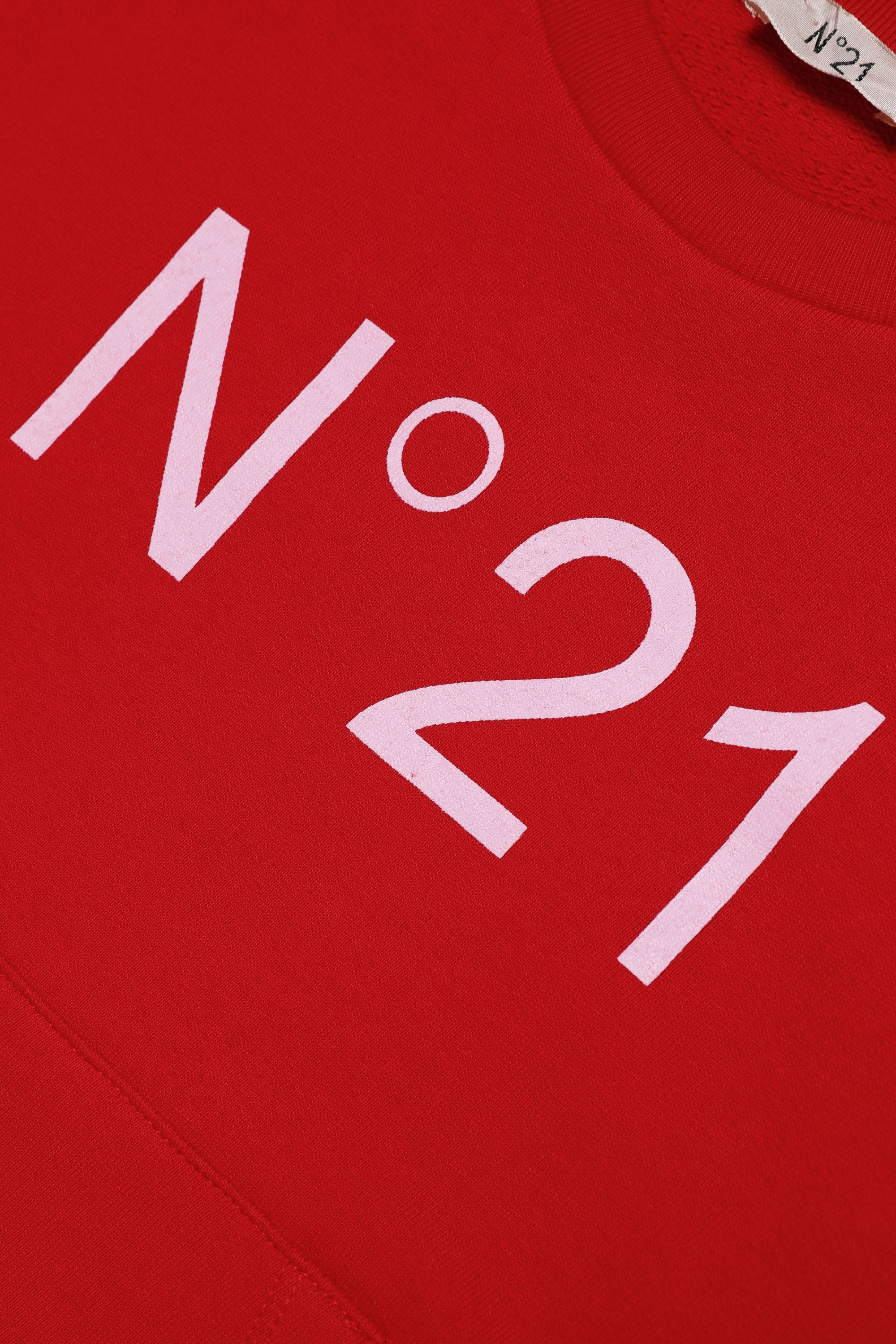 Casual dress with logo - Tomato Red