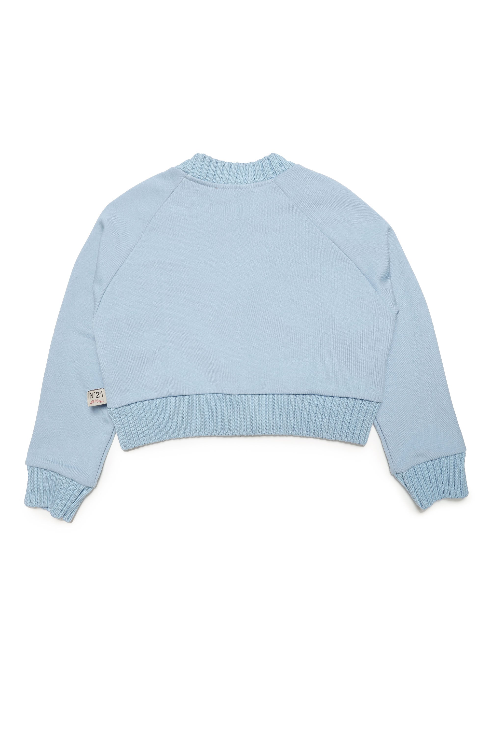 Sweatshirt à boutons avec strass - Light Sky Blue