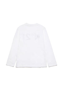 Long-sleeved T-shirt with logo - White