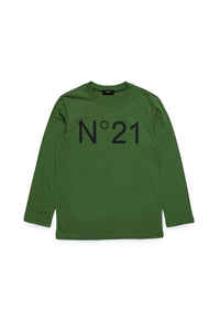 Long-sleeved T-shirt with logo - New Military Green