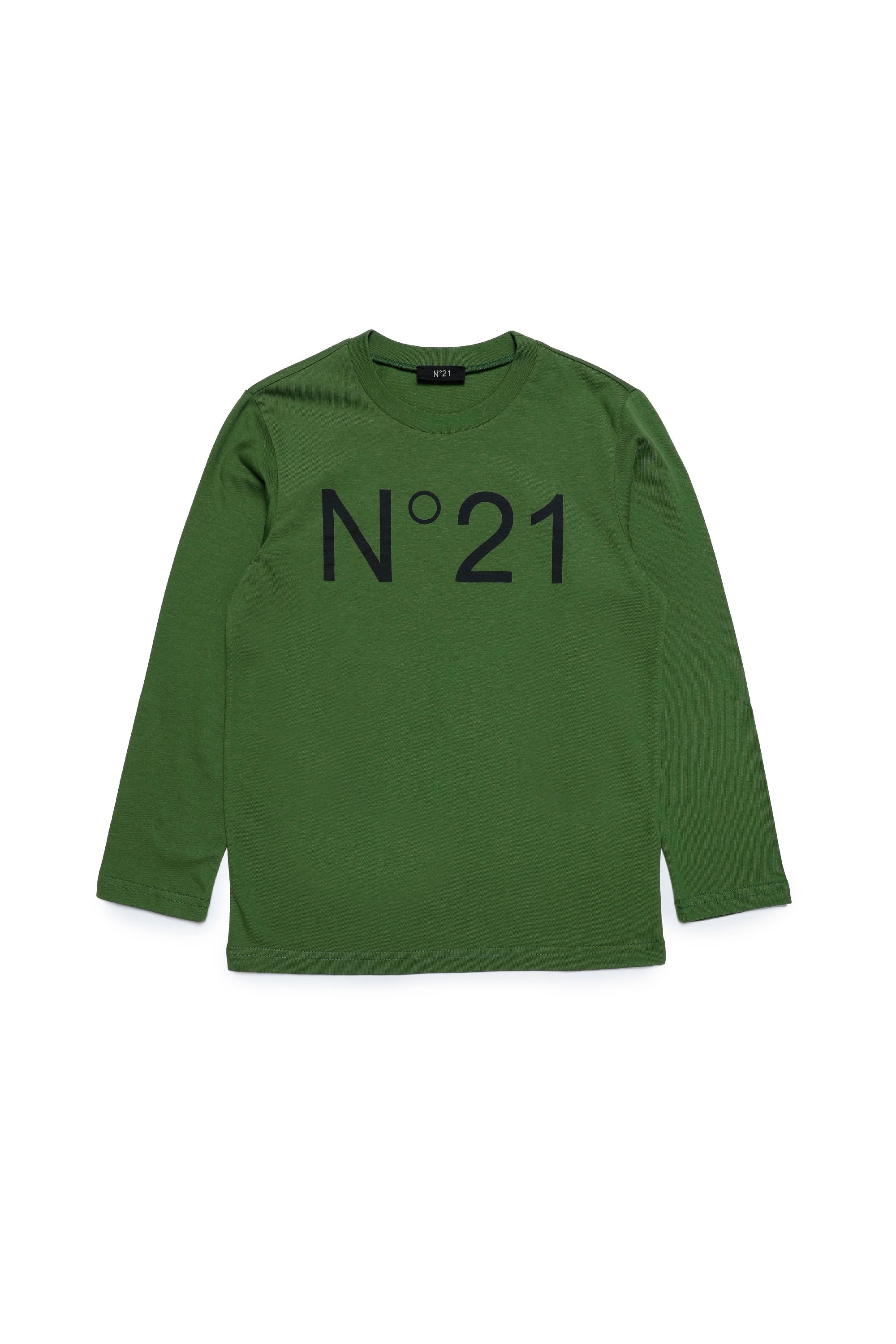 Long-sleeved T-shirt with logo - New Military Green