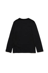 T-shirt à manches longues avec logo - Black