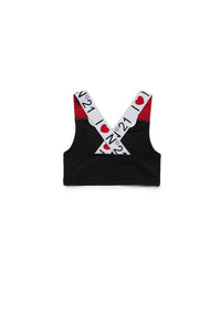 T-shirt à taille élastiquée - Black