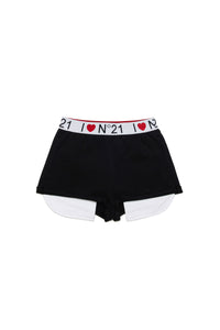Elasticated waist shorts - Black