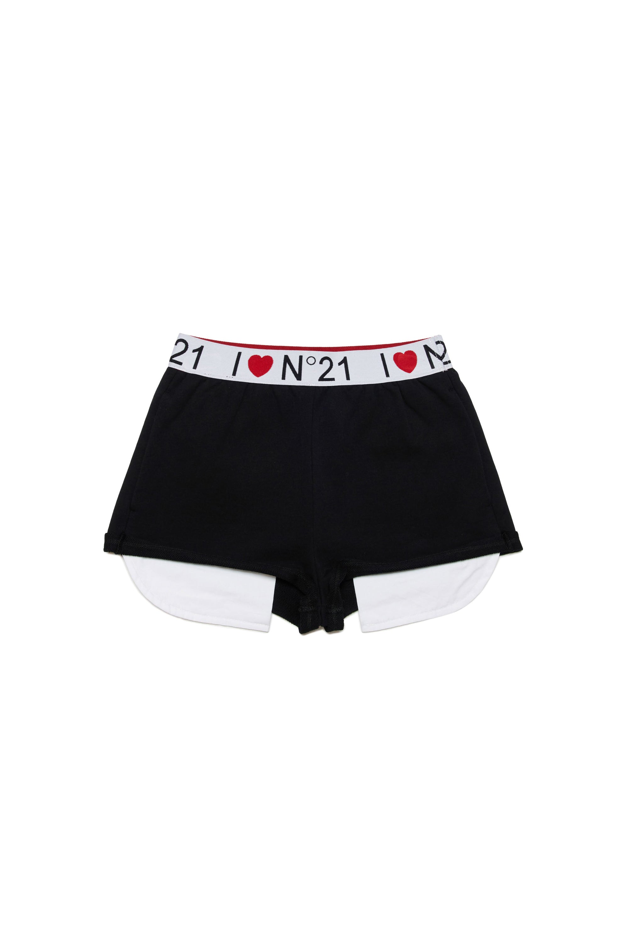 Elasticated waist shorts - Black